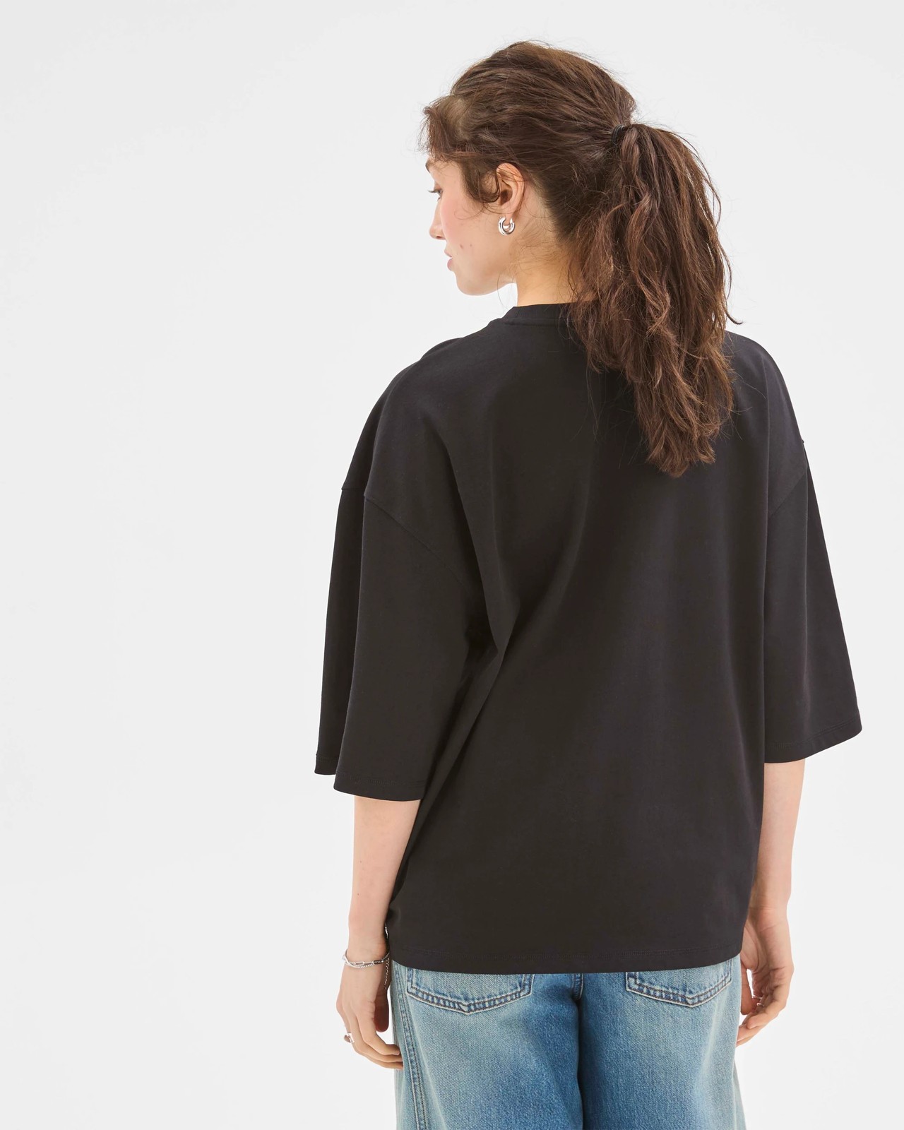 Lily Loves Australian Cotton Oversized T-Shirt - Black 6 of 6