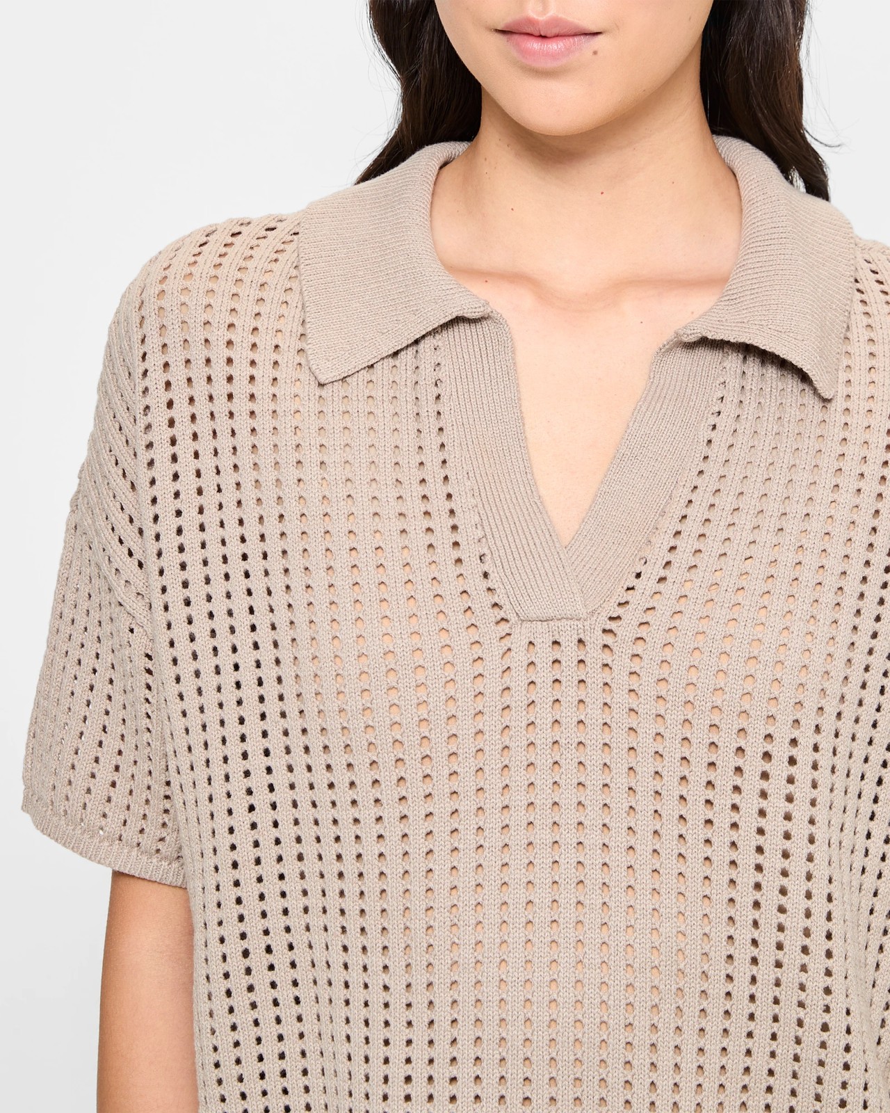 Australian Cotton Blend Knit Polo Top 5 of 5