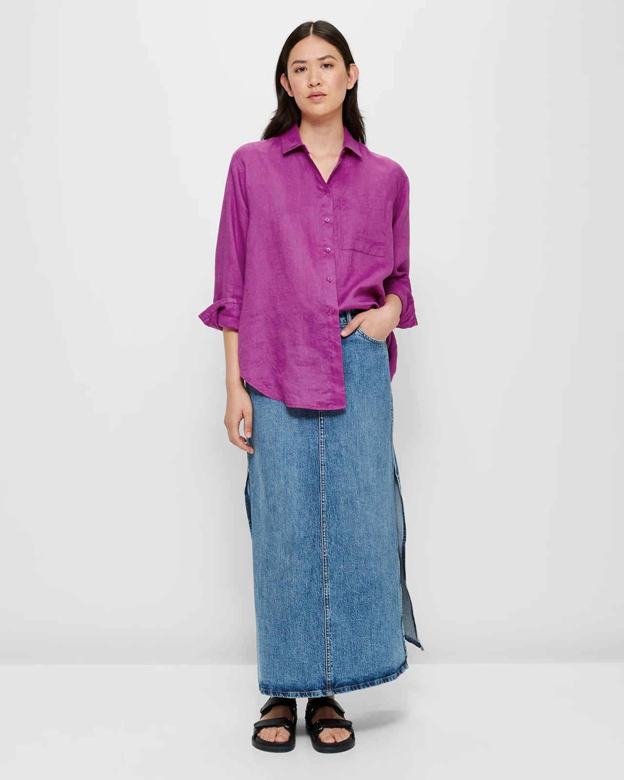 European Linen Long Sleeve Shirt 2 of 5