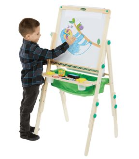 Crayola Kids Deluxe Wooden Art Easel Dual-Sided