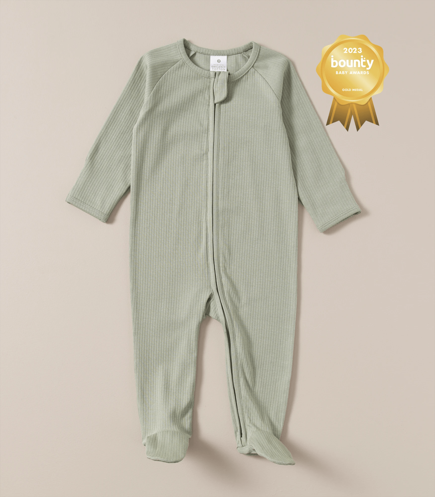 Baby Organic Cotton Rib Coverall 2 of 6