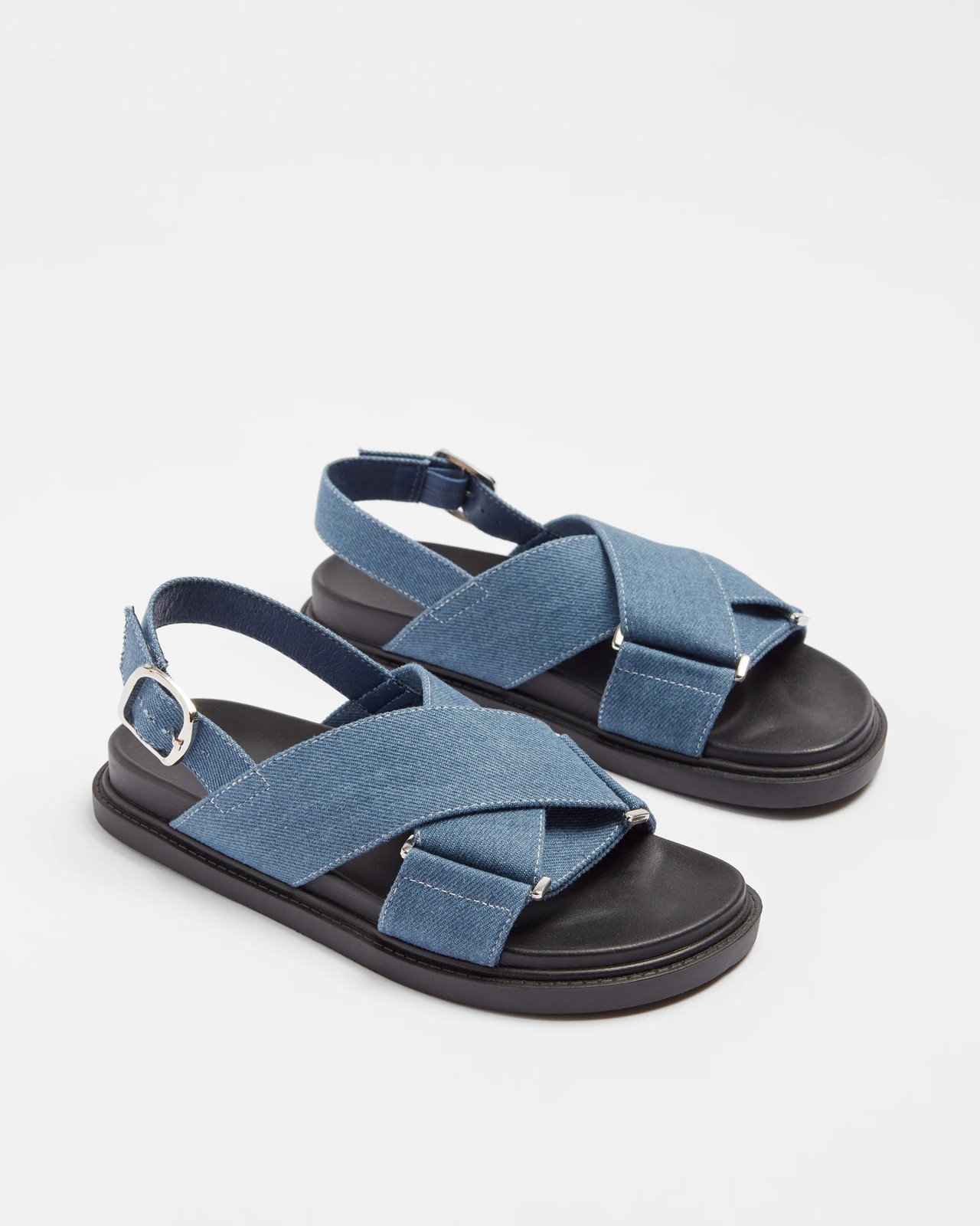 Womens Crossover Moulded Sandal - Maria - Denim | Target Australia