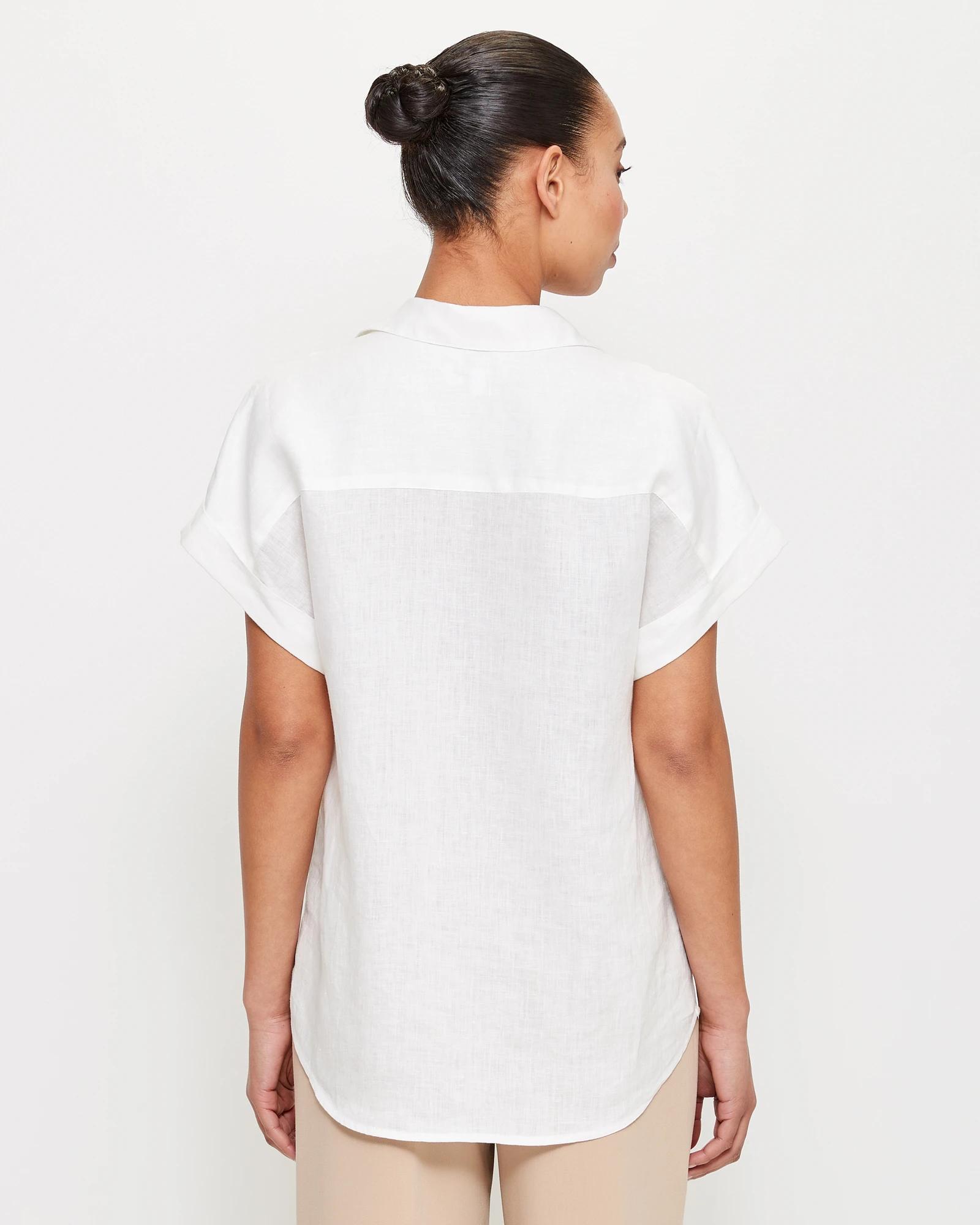 売れ筋商品|||２４セブンコンフォート カットソー トップス レディース Petite Elbow Sleeve Swing Crew Neck Tunic Top White 24セブンコンフォート レディース カットソー トップス Petite
