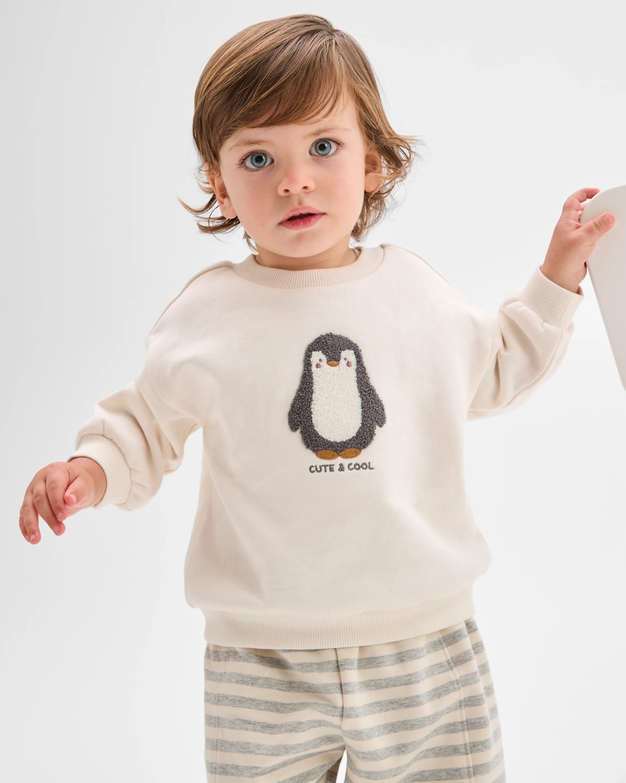 Baby Organic Cotton Jumper - Penguin Gardenia 3 of 5