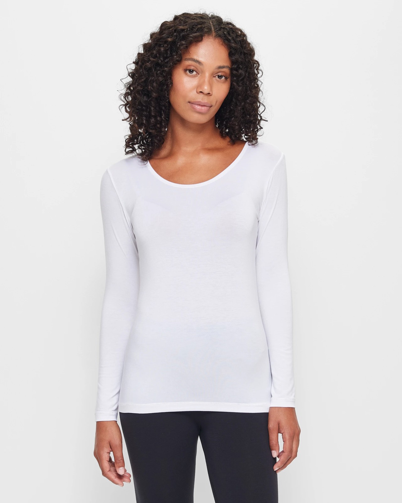 Womens white thermal deals long sleeve shirt