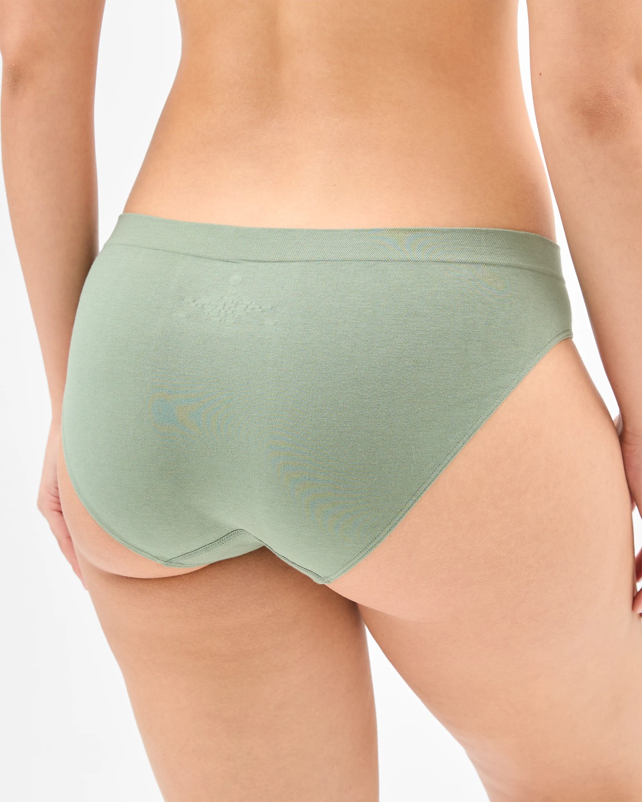Australian Cotton Blend 2 Pack Seamfree Bikini Briefs - Smoky Green 4 of 4