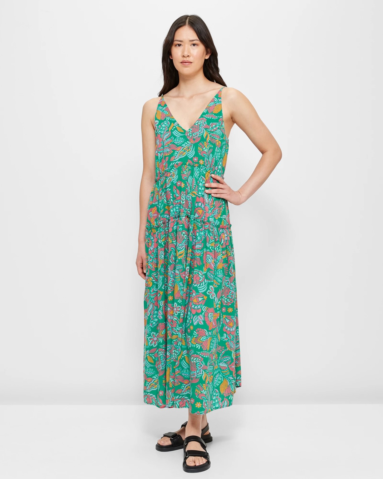 Sleeveless V-Neck Maxi Dress | Target Australia