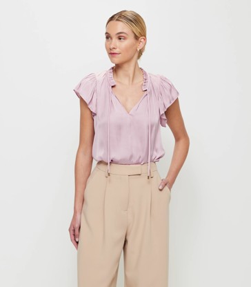 Flutter Sleeve Tie Blouse - Preview