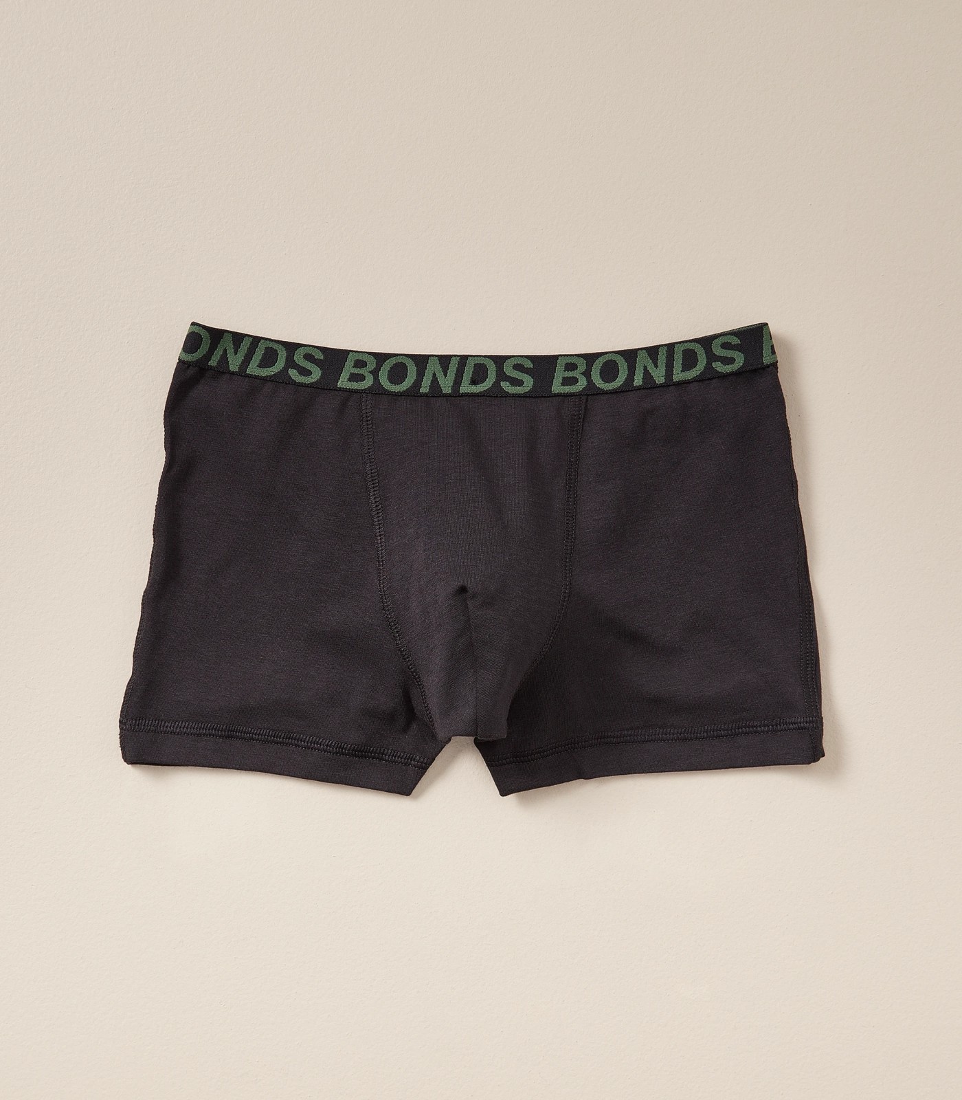 3 Pack Bonds Boys Sports Trunks - Black