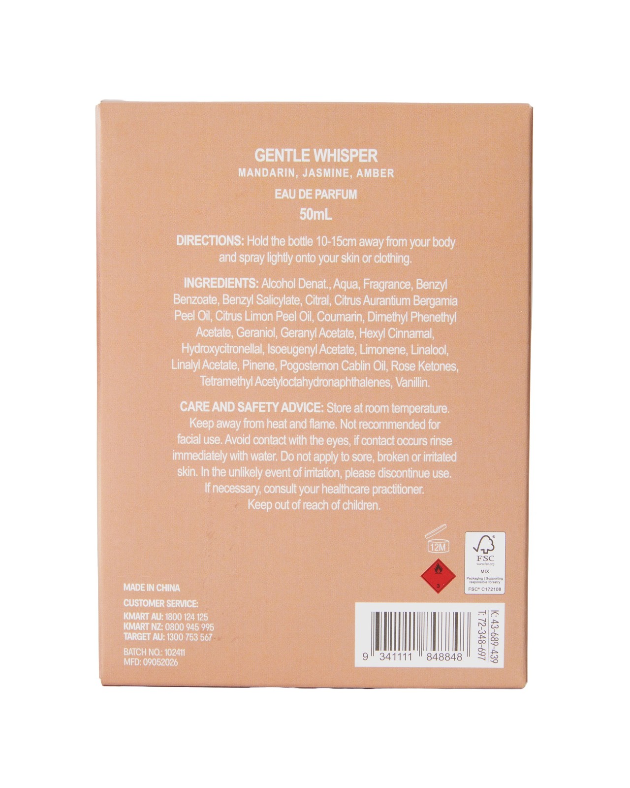 OXX Fragrance Gentle Whisper Eau De Parfum 50ml, Mandarin - Jasmine and Amber 6 of 6