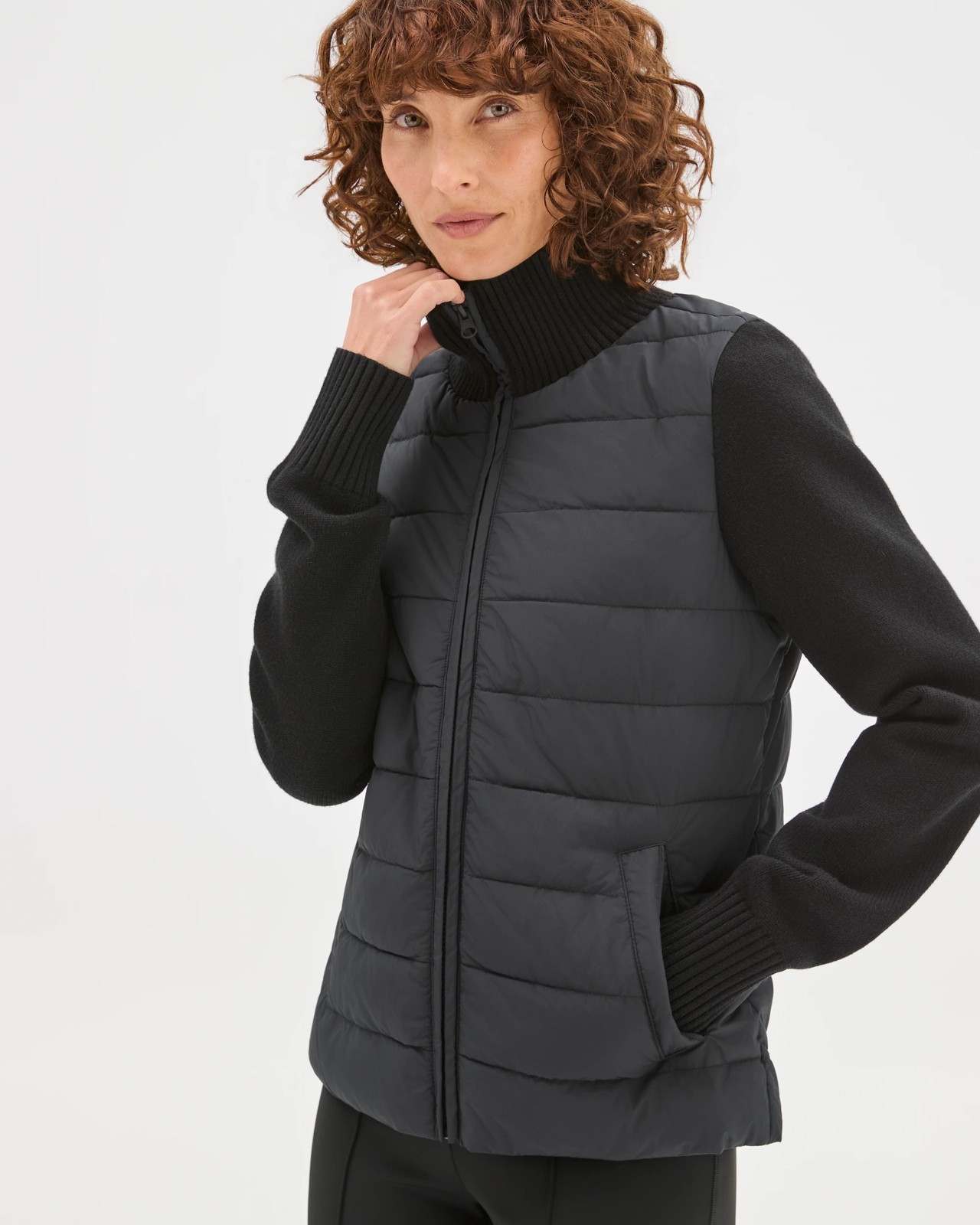 Active Hybrid Knit Puffer Jacket 3 of 6