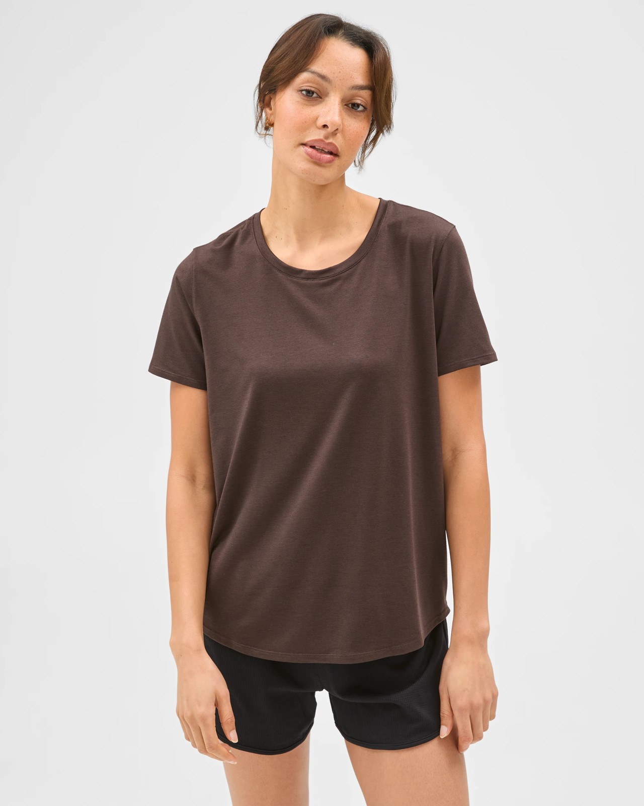 Active Twist Back Running T-Shirt - Cocoa 3 of 5