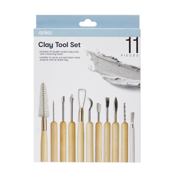 Clay Tool Set, 11 Piece Set - Anko