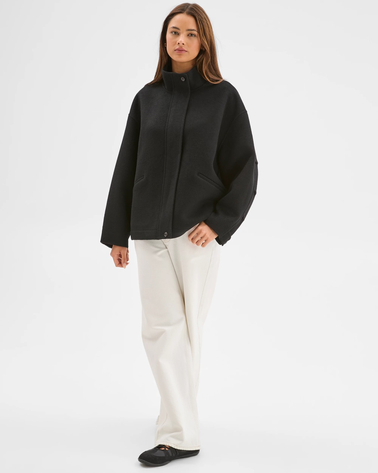 Lily Loves High Neck Double Faced Bomber Jacket 2 of 6