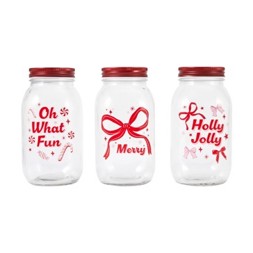 3 Pack 800ml Bow Jars - Anko