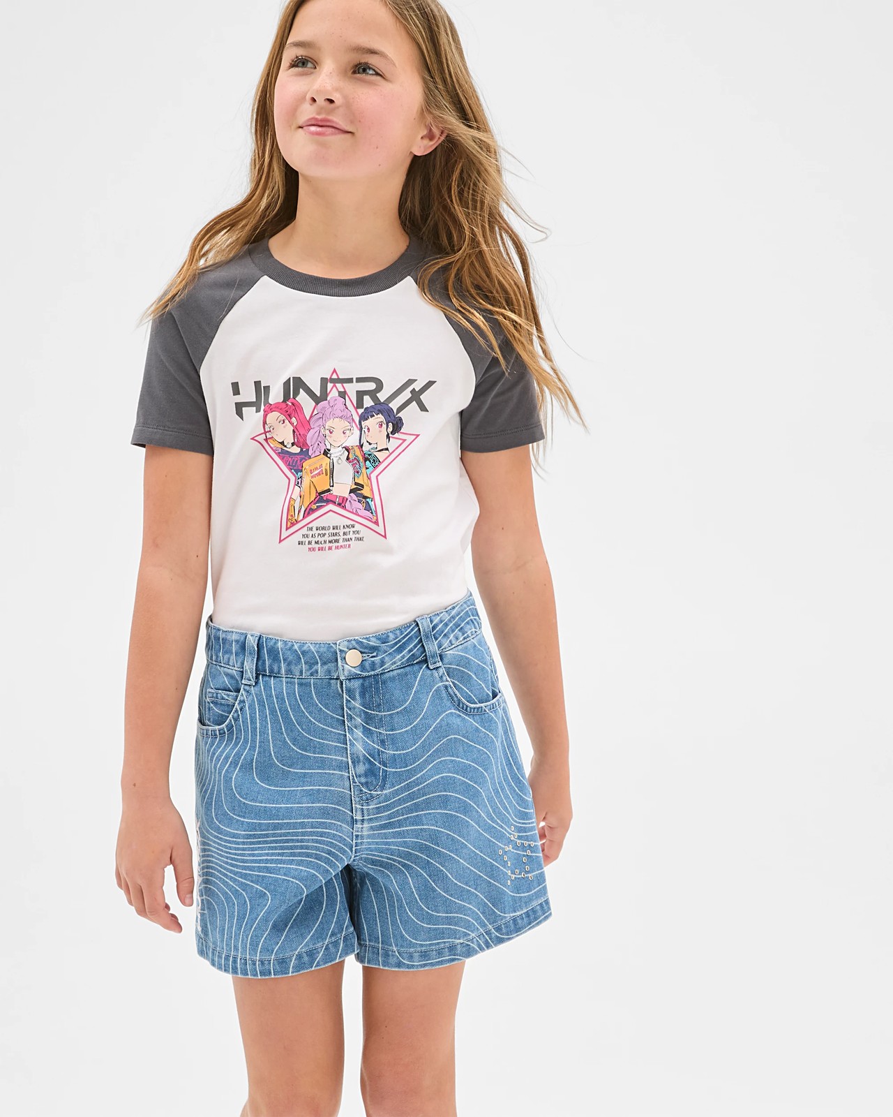 Licensed KPop Demon Hunters Denim Shorts 2 of 5