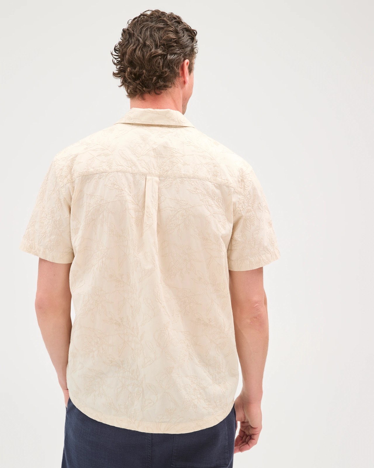 Short Sleeve Embroidered Shirt - Birch 6 of 6