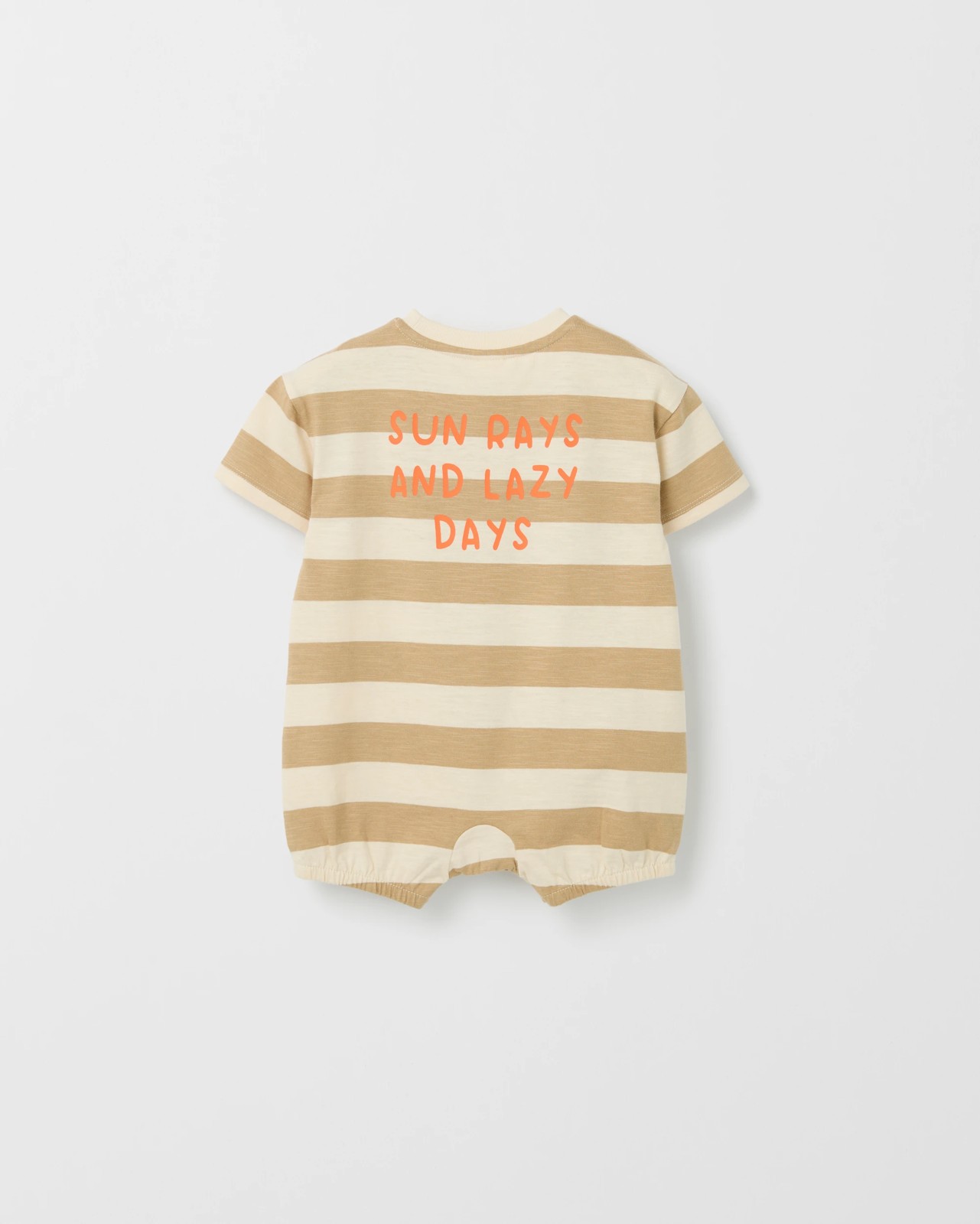 Baby Organic Cotton Slouchy Romper - Neutral Sun Rays Stripe 6 of 6