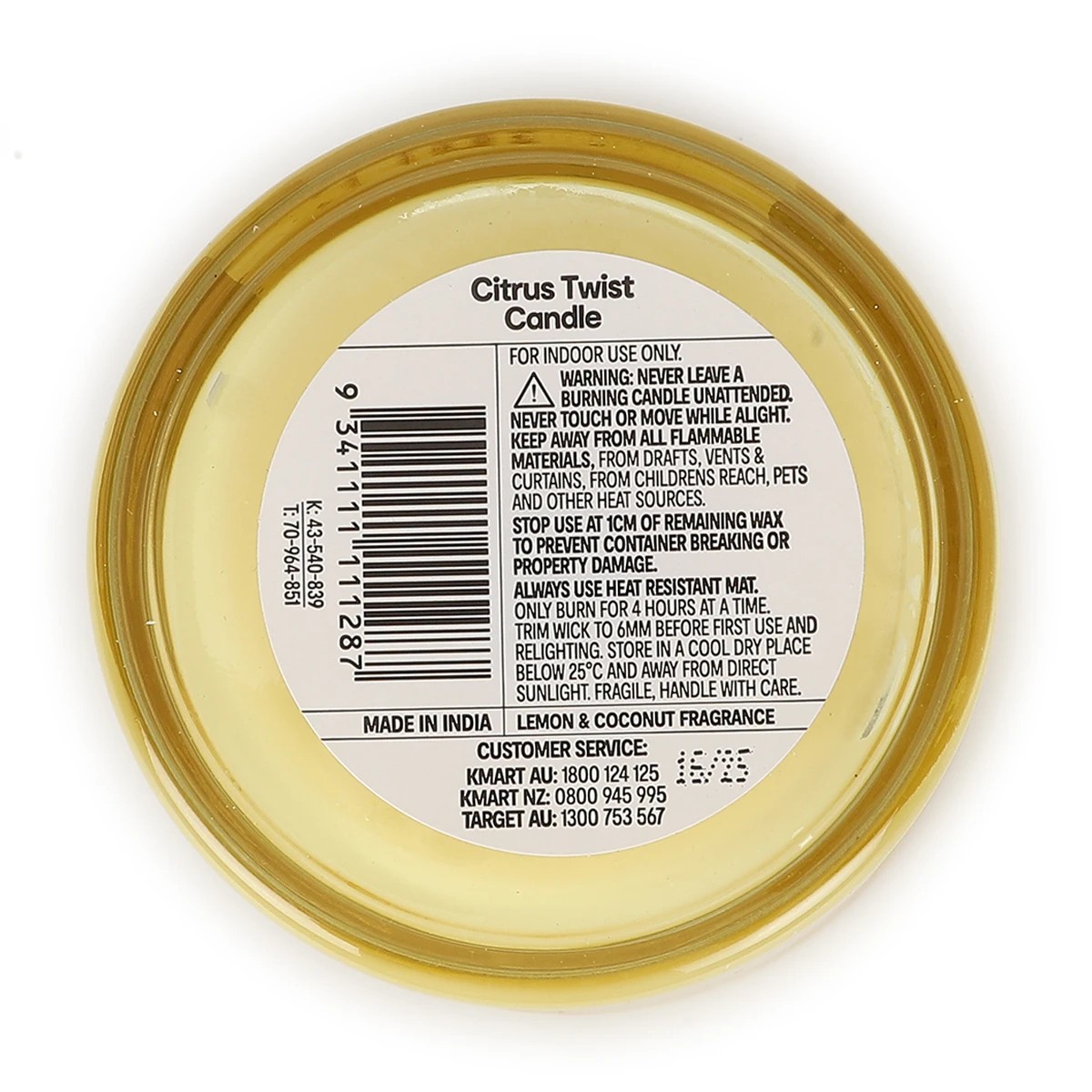 Citrus Twist Scented Candle - Anko 5 of 5