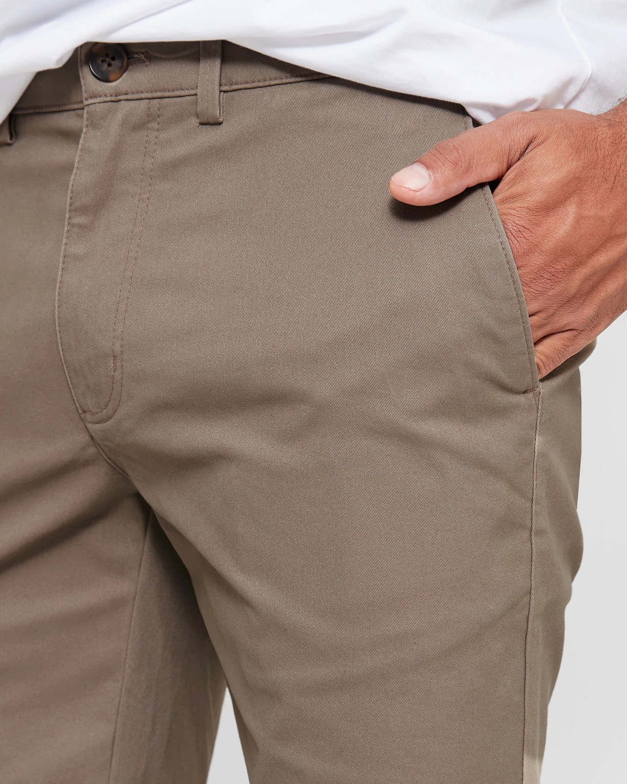 Slim Stretch Chino Shorts - Fossil | Target Australia