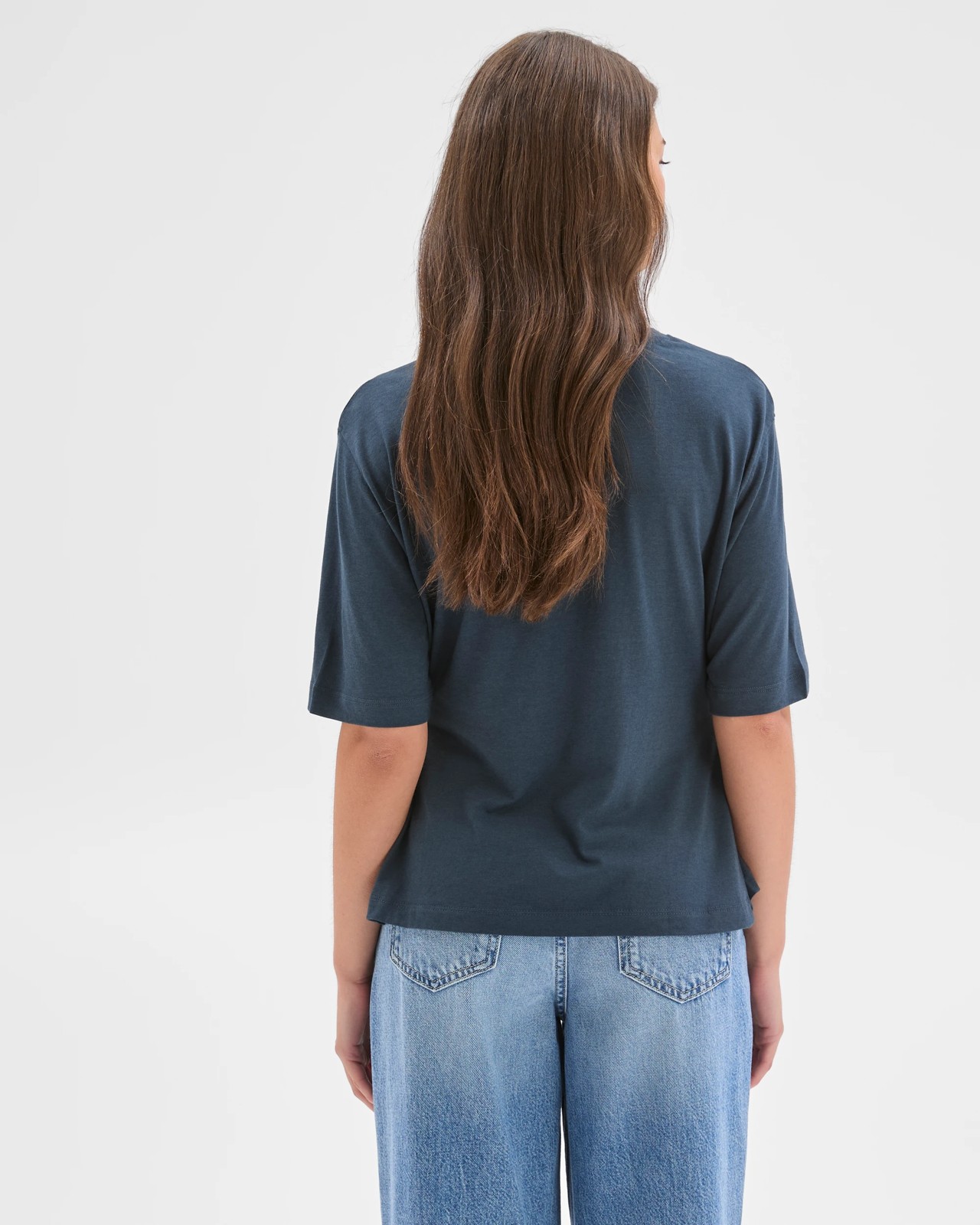 Petites Australian Cotton Blend Short Sleeve Tie Waist T-Shirt 4 of 5