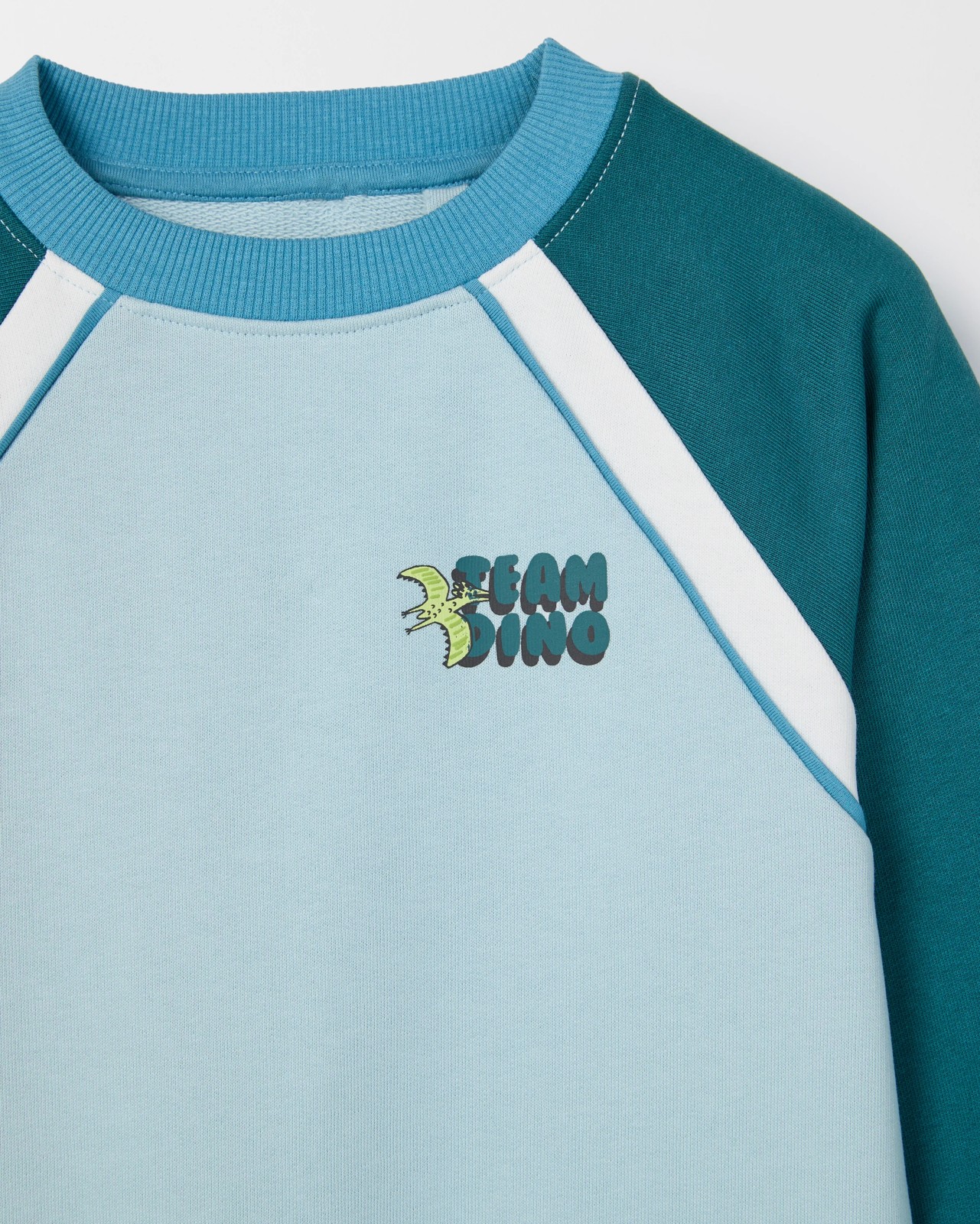 Australian Cotton Blend Sporty Jumper - Blue + Green 2 of 2