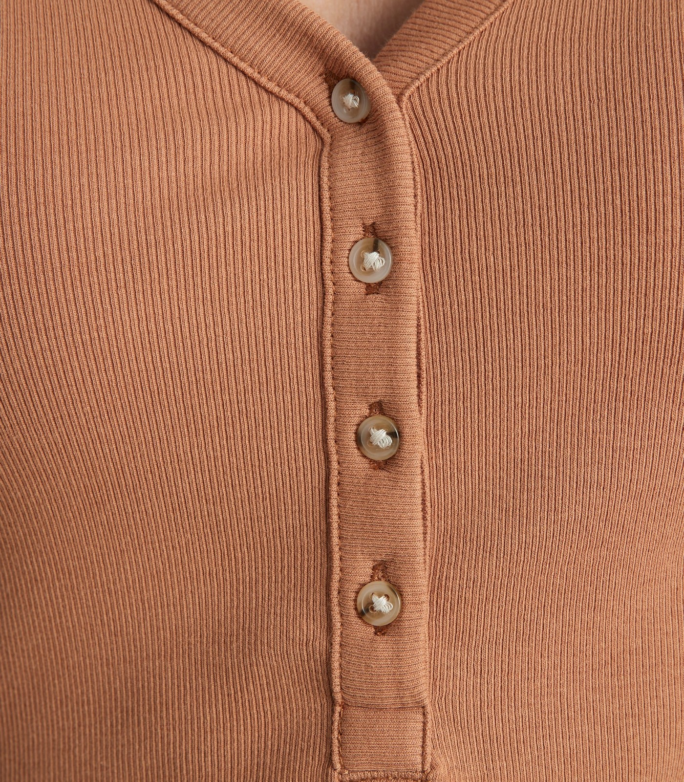Organic Cotton Rib Henley Top 5 of 5
