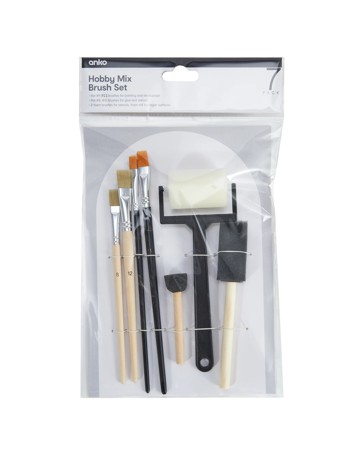 Anko 7 Pack Hobby Mix Brush Set