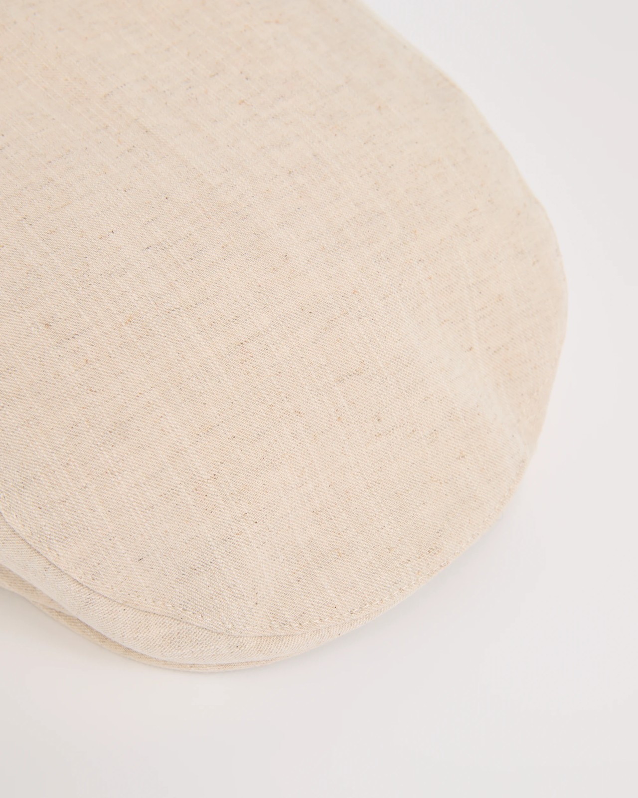 Cotton Linen Blend Flat Cap - Natural 2 of 3
