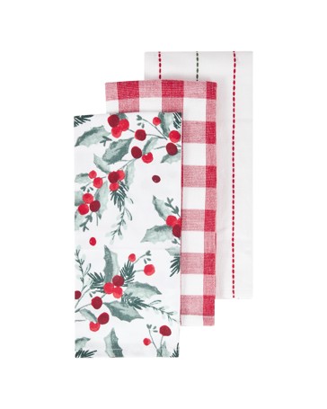 Anko 3 Pack Holly Tea Towels
