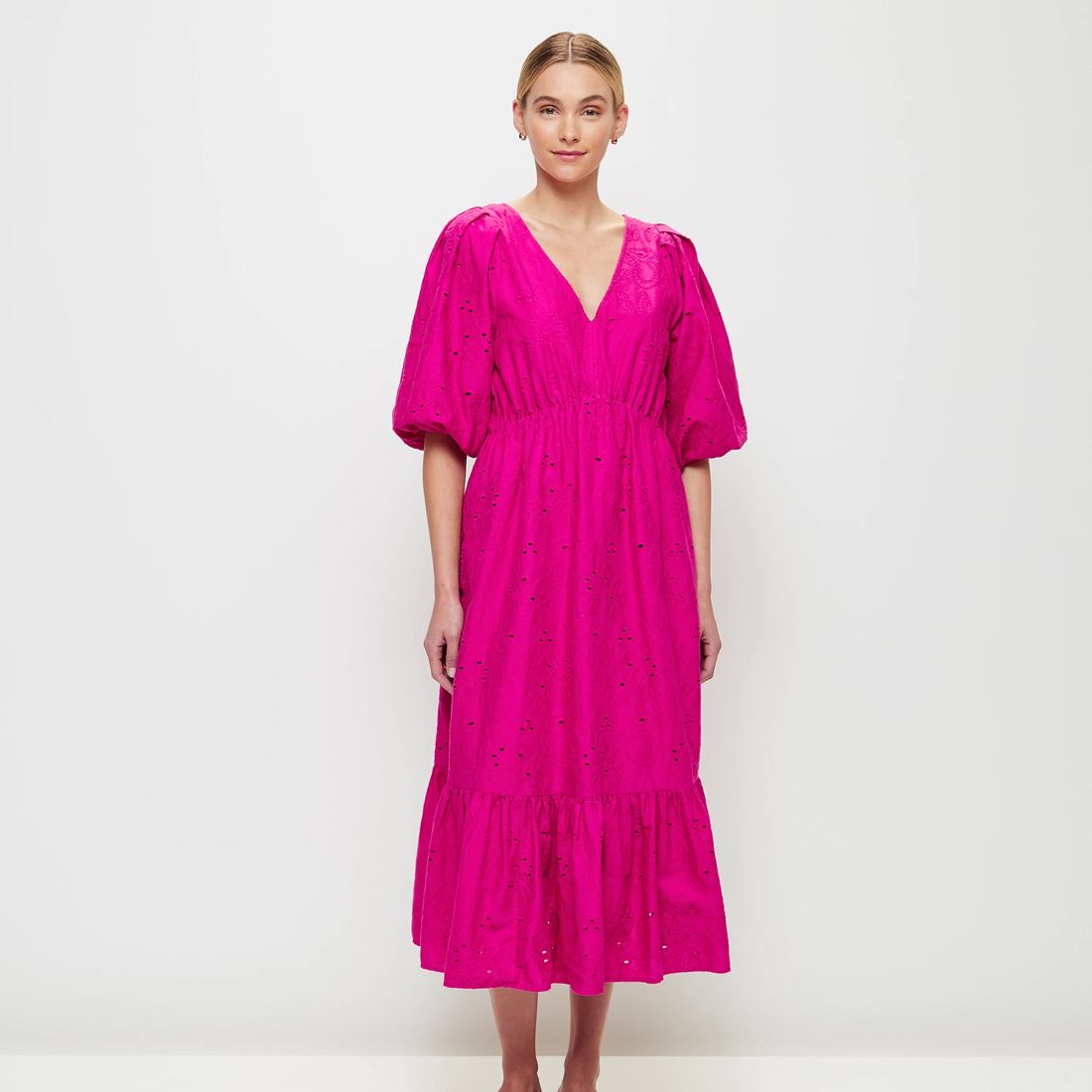 Preview Broderie Midi Dress Target Australia