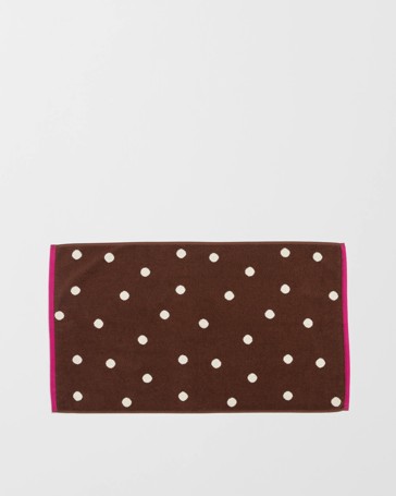 Senna Australian Cotton Polka Dot Bath Mat - Tiramisu