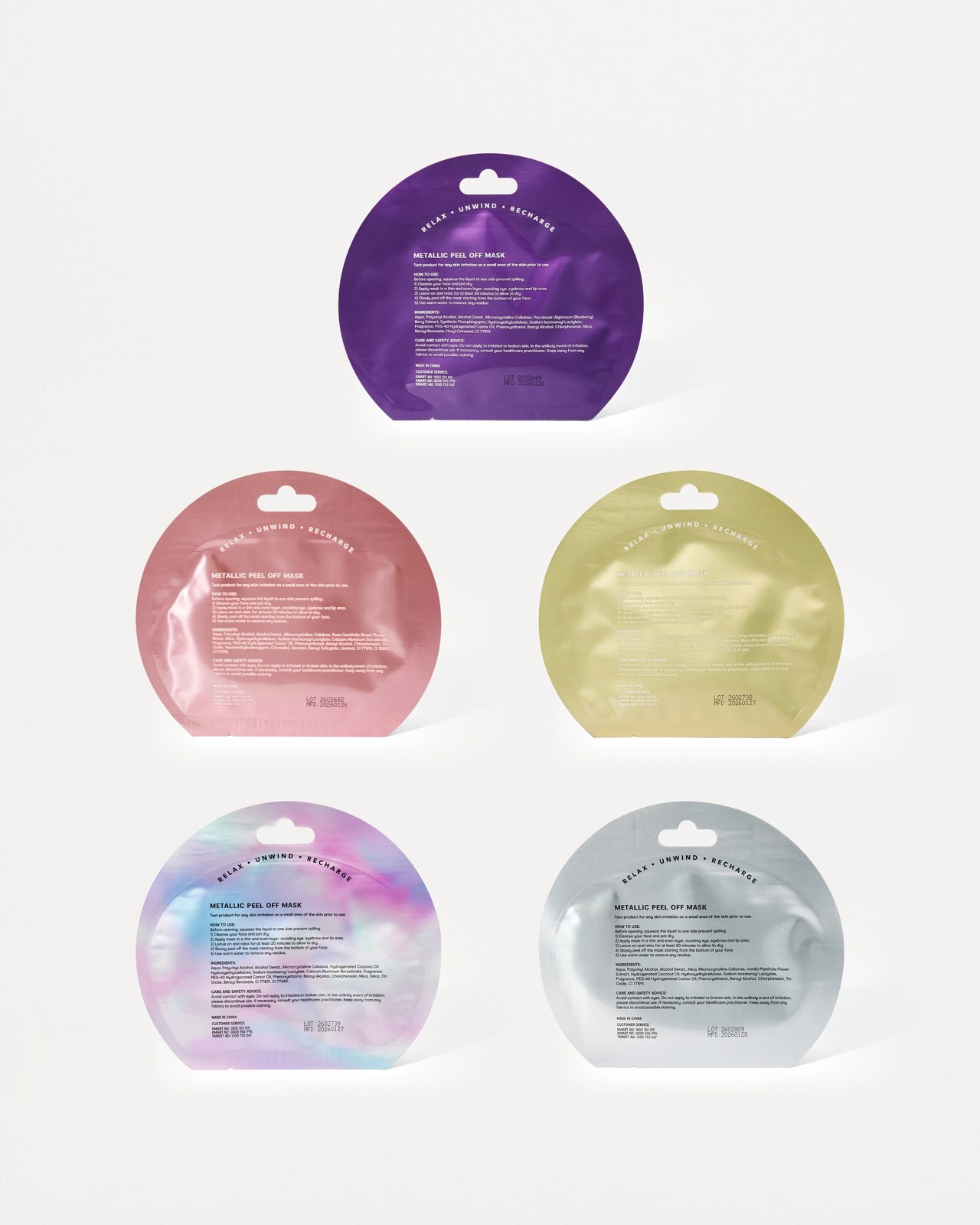 Peel Off Face Masks 5 Pack - Anko 3 of 4
