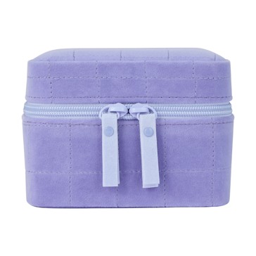 Velvet Purple Quilted Jewellery Box - Anko