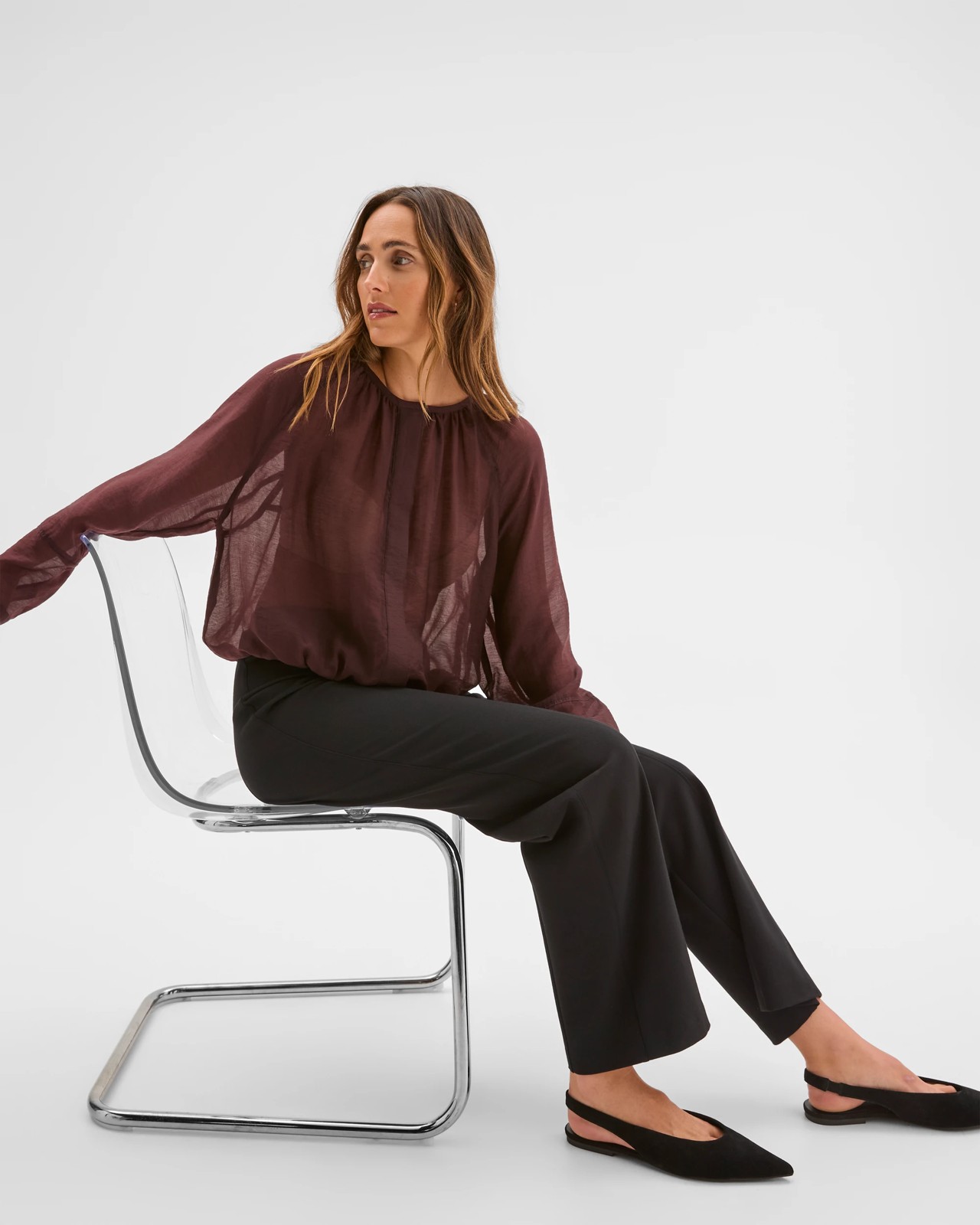 Preview Ponte Full Length Straight Leg Pants 6 of 6