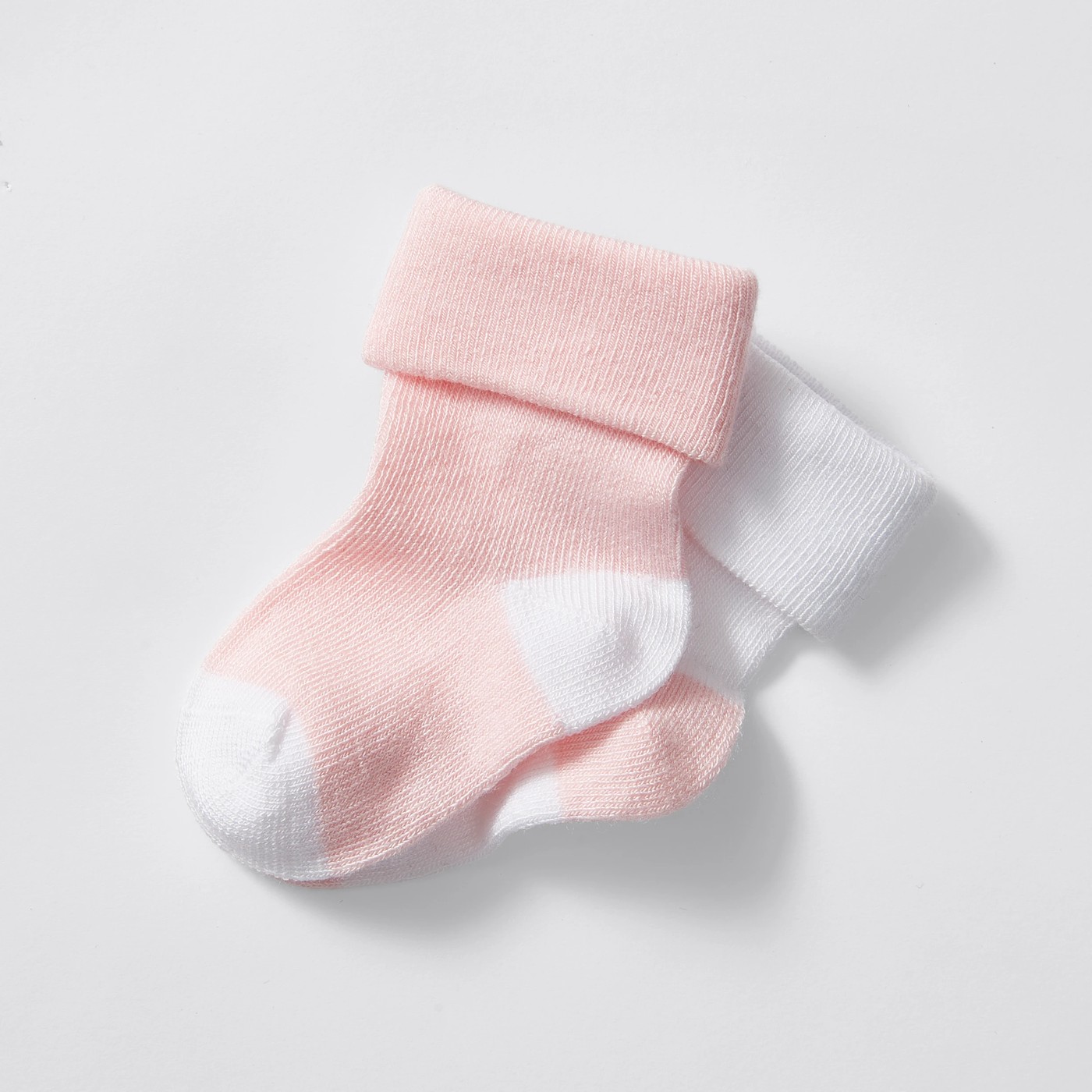 Baby Underworks 2 Pack Socks - Pink/White 2 of 2