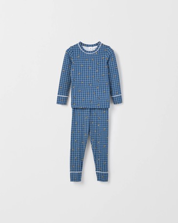 Bamboo Younger Boys Long Sleeve Top and Pants Pyjama Set