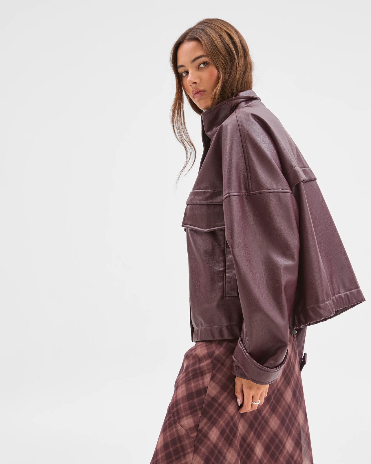 Lily Loves Funnel Neck Jacket - Fudge 5 of 6