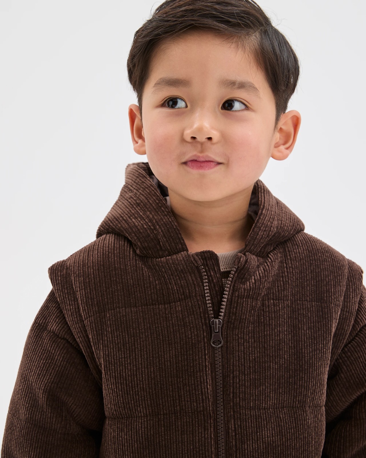 Cord Hooded Jacket with Removable Sleeves 3 of 5