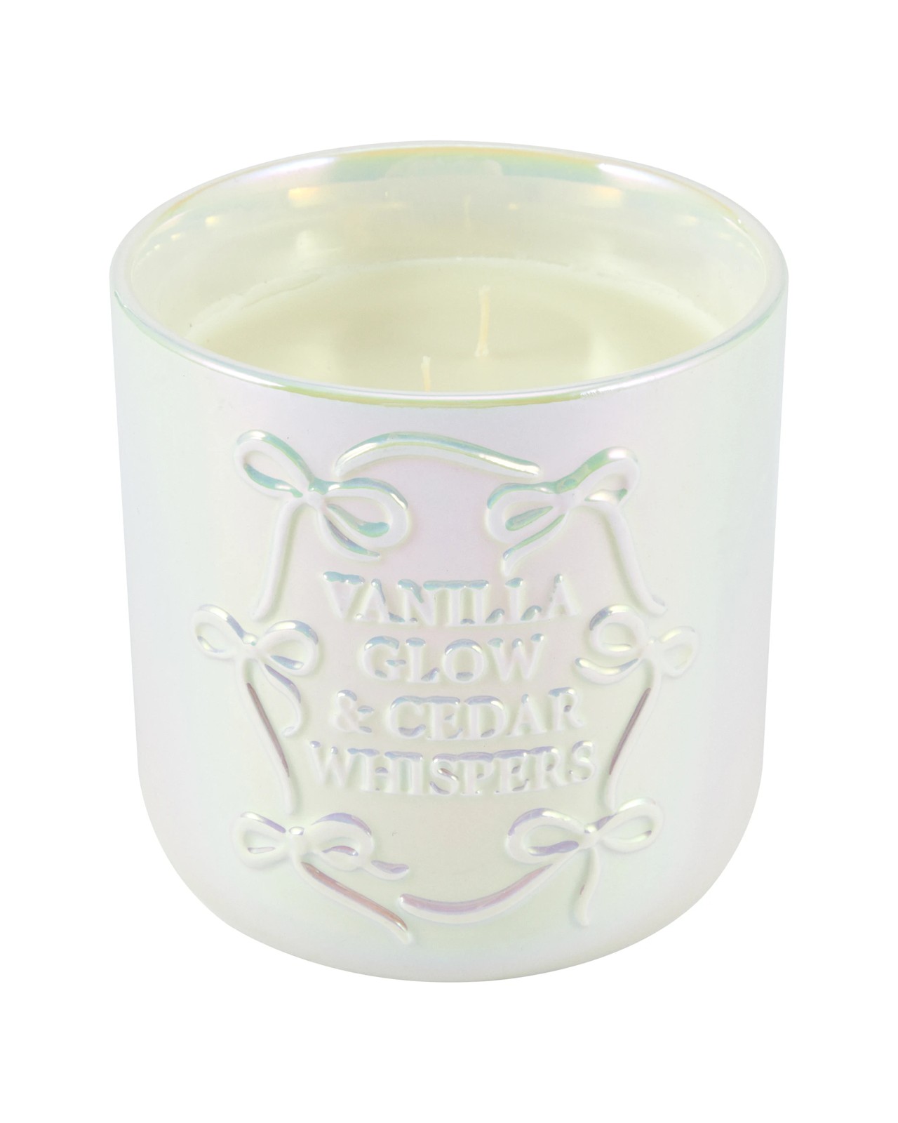 Anko Iridescent Bow Embossed Candle 2 of 4