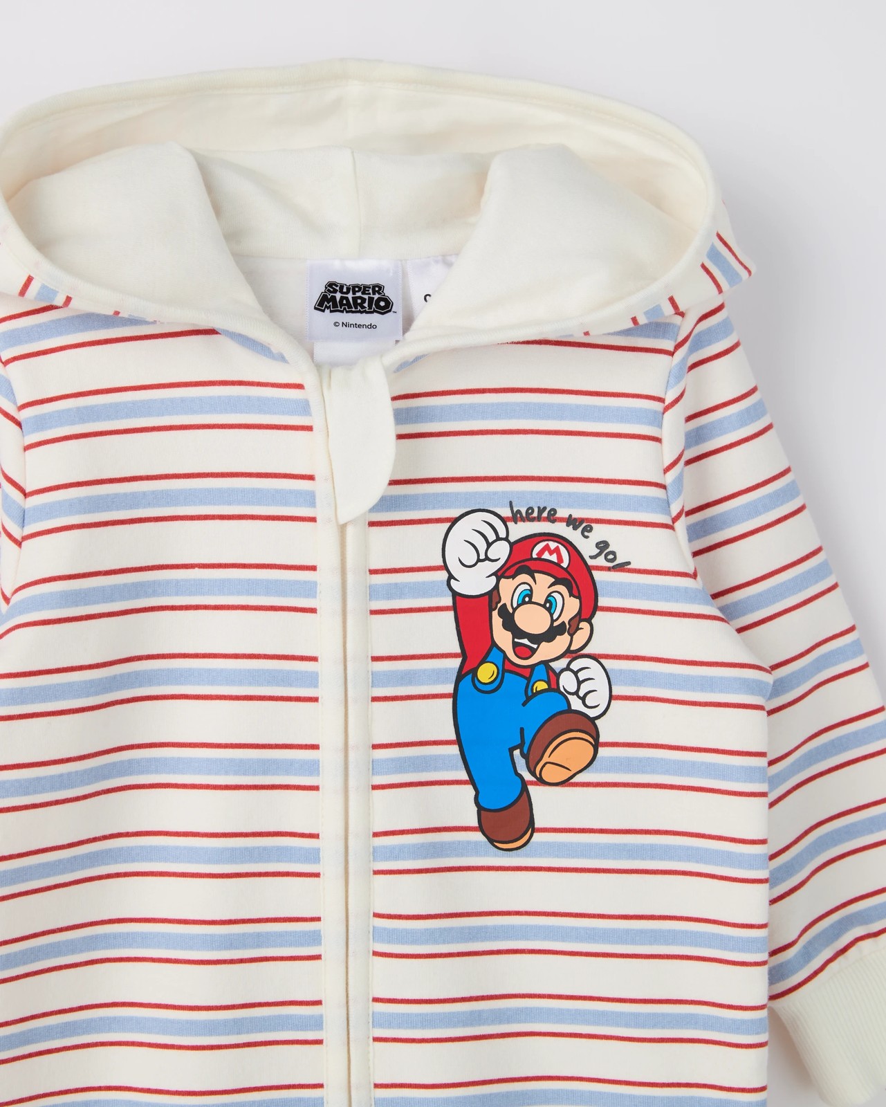 Super Mario Australian Cotton Baby Hooded Fleece Coverall 2 of 2