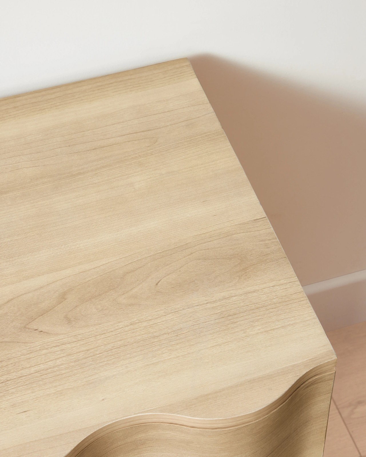Anko Ripple 2 Drawer Bedside Table - Light Oak 6 of 6
