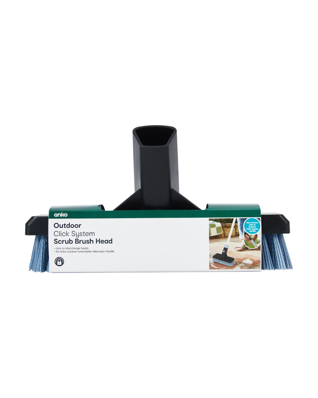 Anko Outdoor Click System Scrub Brush Head - Mix & Match Click Range 6 of 6