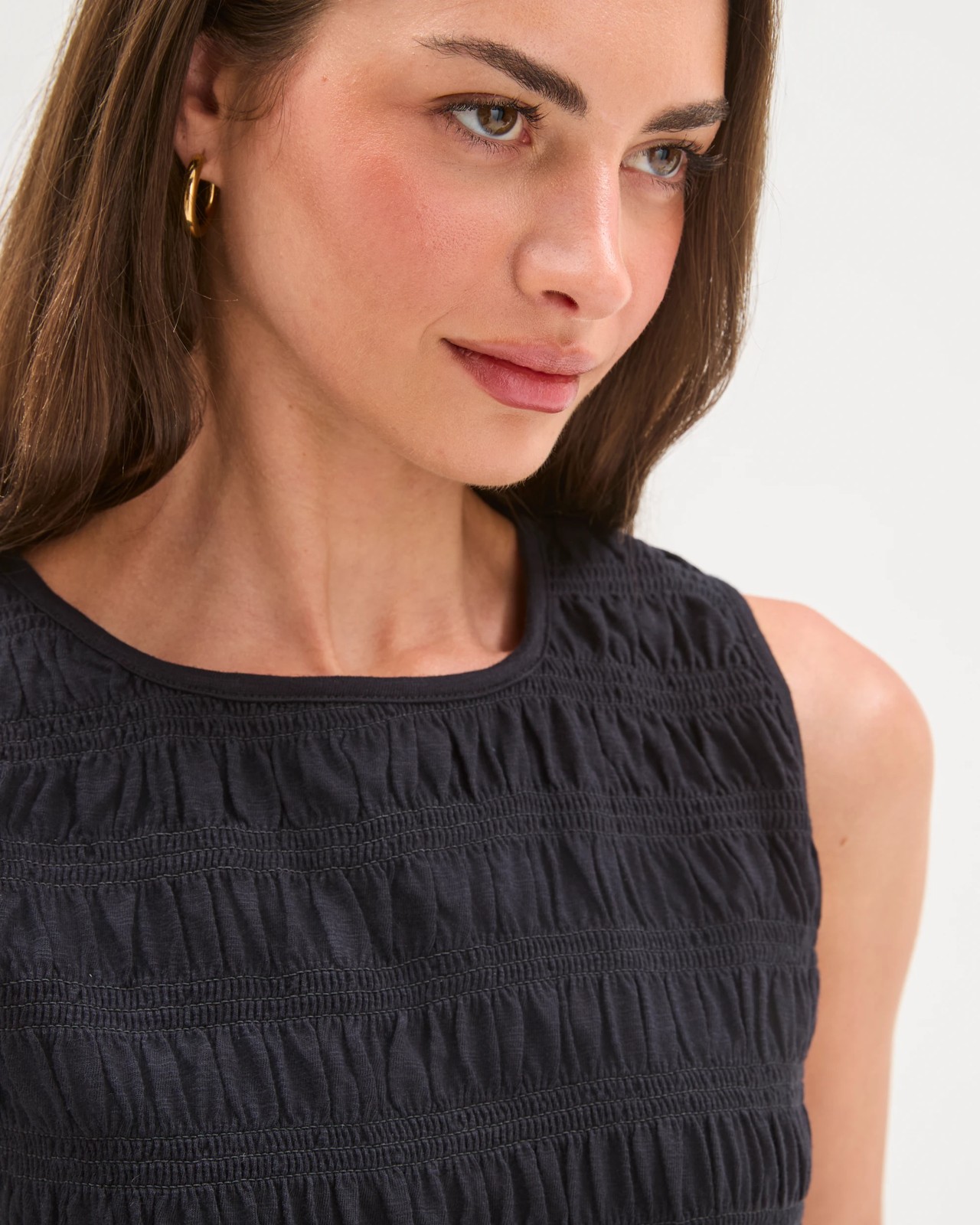 Petites Australian Cotton Shirred Tank Top 5 of 5