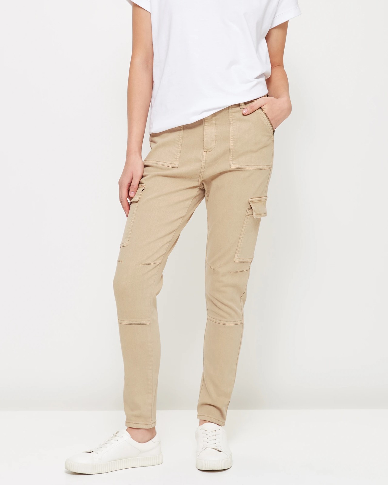 Buy Skinny Cargo Mid Rise Skinny Leg Pants for CAD 99.00