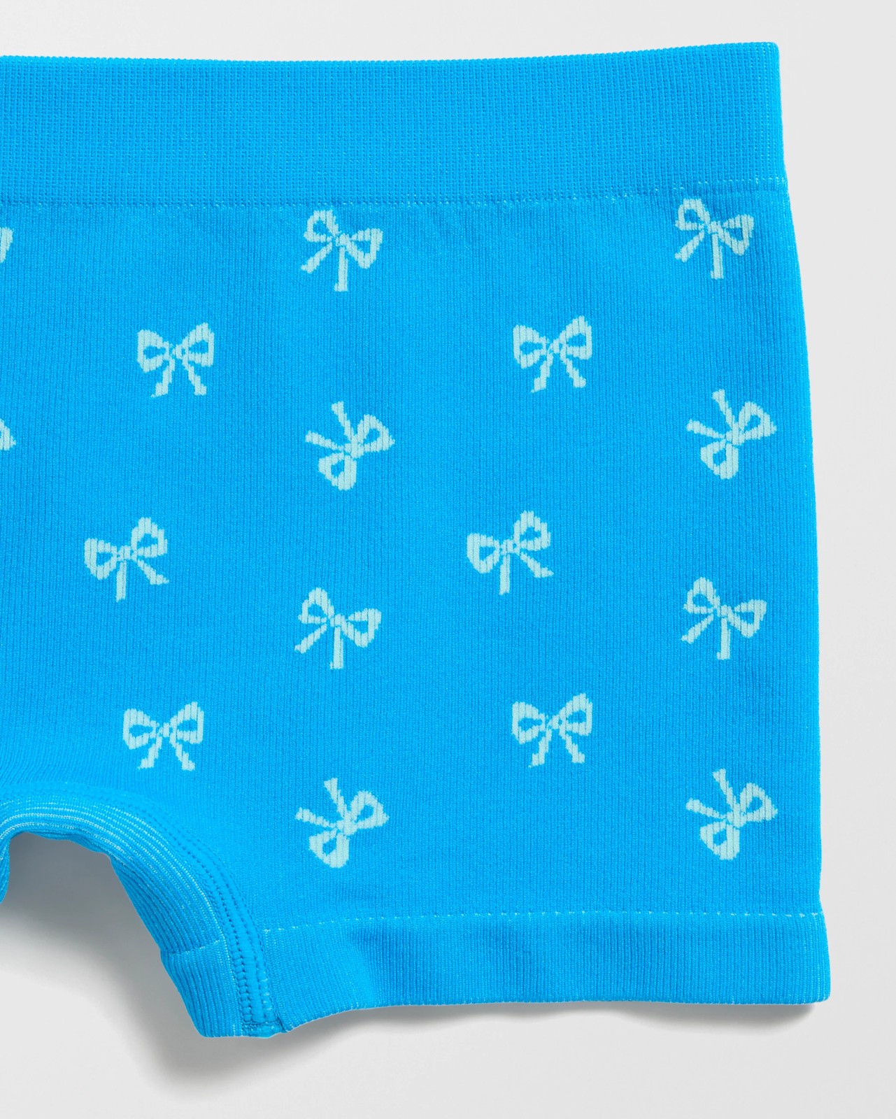 Maxx Older Girls Seamfree Crop Top & Shorties Set - Blue Bow 3 of 3