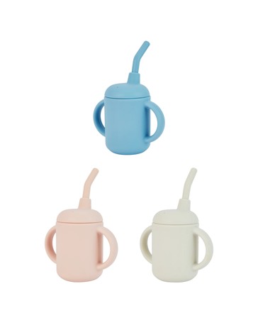 Anko Silicone Sippy Cup with Straw - Assorted