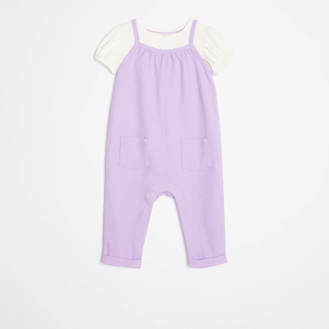 2 Piece Baby Waffle Romper and Tee Set Target Australia