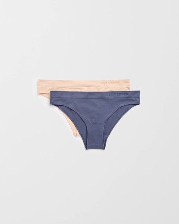 Lily Loves 2 Pack Seamfree Embossed Brazilian Briefs