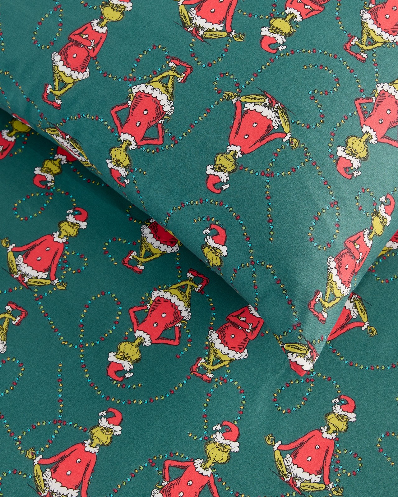 Christmas Grinch Cotton Kids Fitted Sheet Set 2 of 2